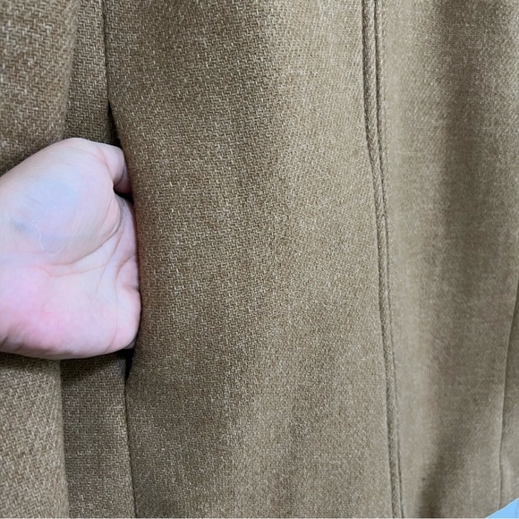 J. Crew Italian Stadium Cloth by Nello Gori Lodge Wool Coat Brown Size 6 K0896 - Picture 6 of 16